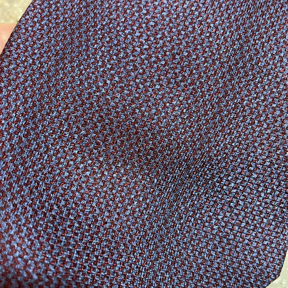 VINTAGE UMBERTO BOSSI HANDMADE SILK TIE BLUE RED (PURPLE)